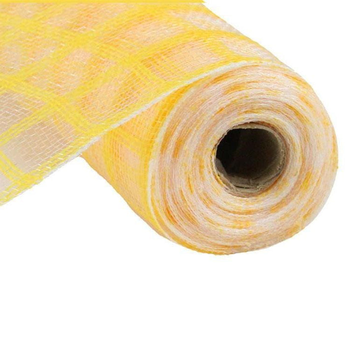 10.5" Yellow Faux Jute Check Mesh  RY830629