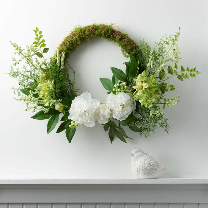 Floral Moss Half Wreath WHFWR