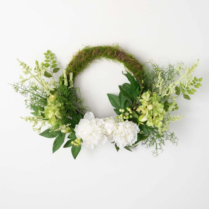 Floral Moss Half Wreath WHFWR