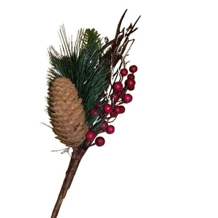 14" Pine Berry Cone Pick XP6121-184