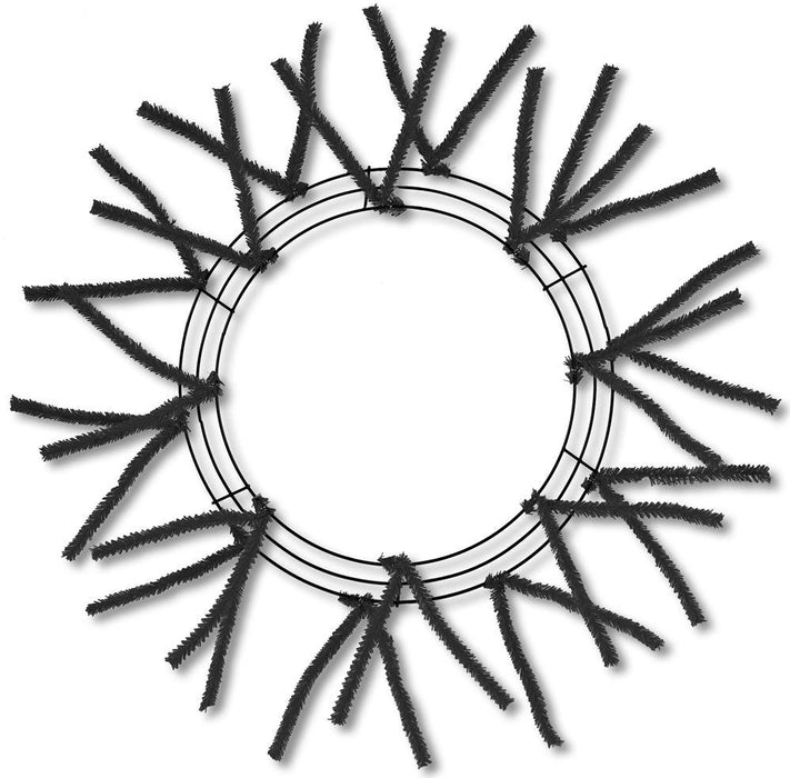 Black Pencil Work Wreath 24" XX750302