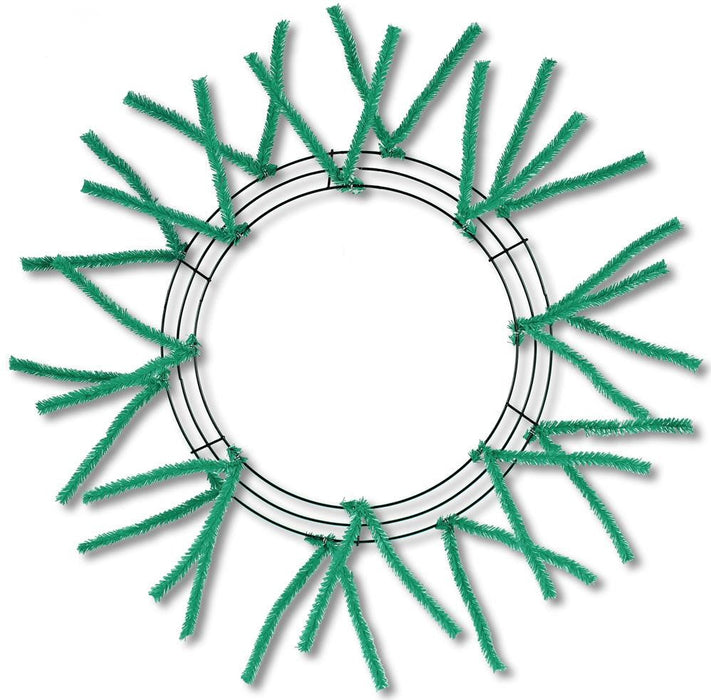 24" Pencil Wreath Emerald Green Non-Metallic XX750406