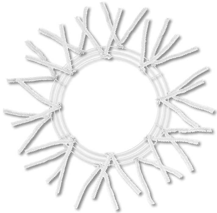 24" Pencil Work Wreath White Non-metallic XX750427