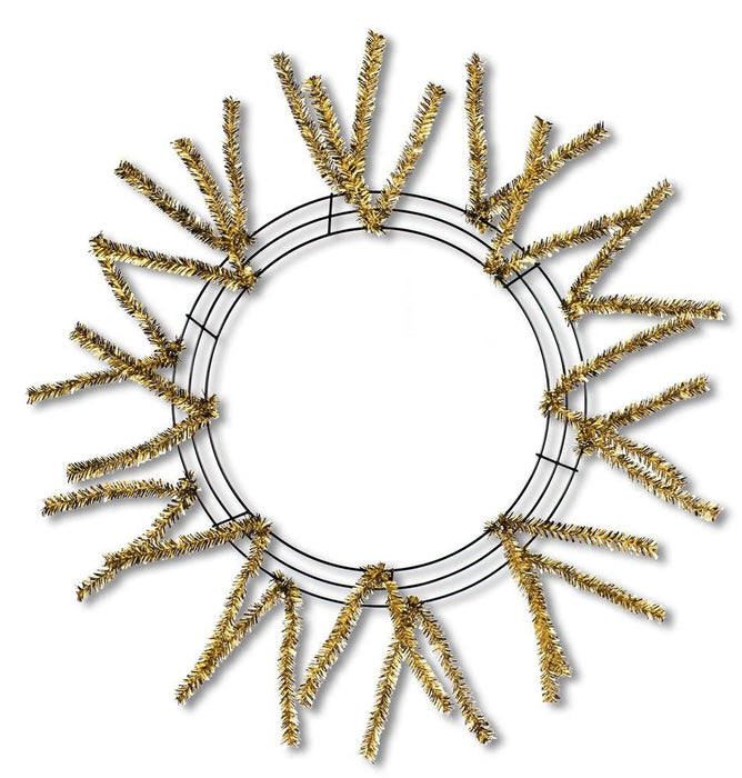 24" Pencil Work Wreath Metallic Gold XX751108