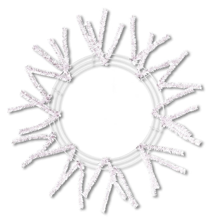 Pencil Work Wreath 24" Iridescent White XX751150