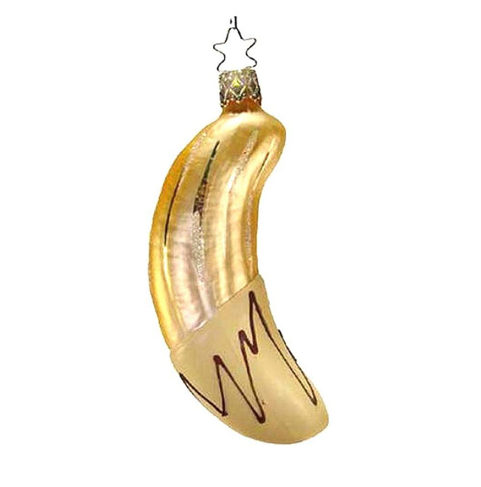 Creamy White Chocolate Dipped Banana Inge-Glas Christmas Ornament 1-106-08