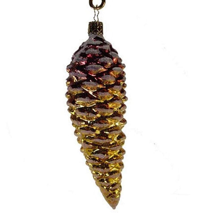 Snowed Pinecone Christmas Ornament Inge-Glas of Germany 1-139-08