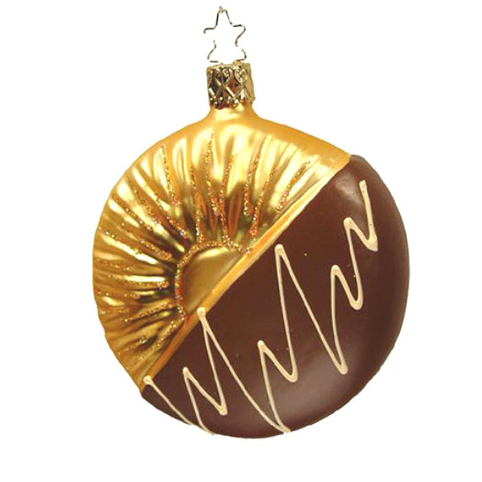 Milk Chocolate Dipped Pineapple Slice Ornament Inge-Glas 1-249-08