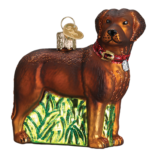 Standing Chocolate Lab  Old World Christmas Ornament 12508