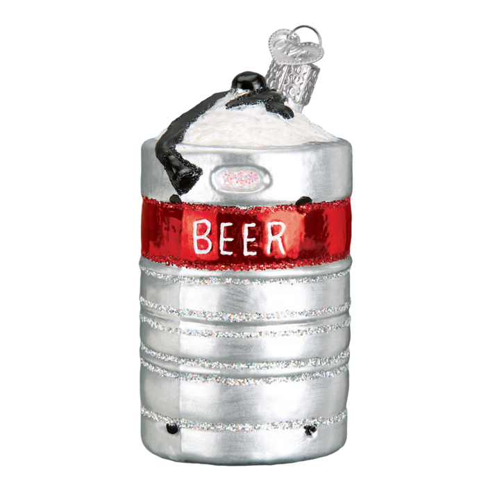 Aluminum Beer Keg 32316  Old World Christmas Ornament