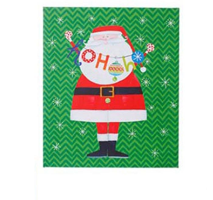 RAZ 14" Lighted Print Santa