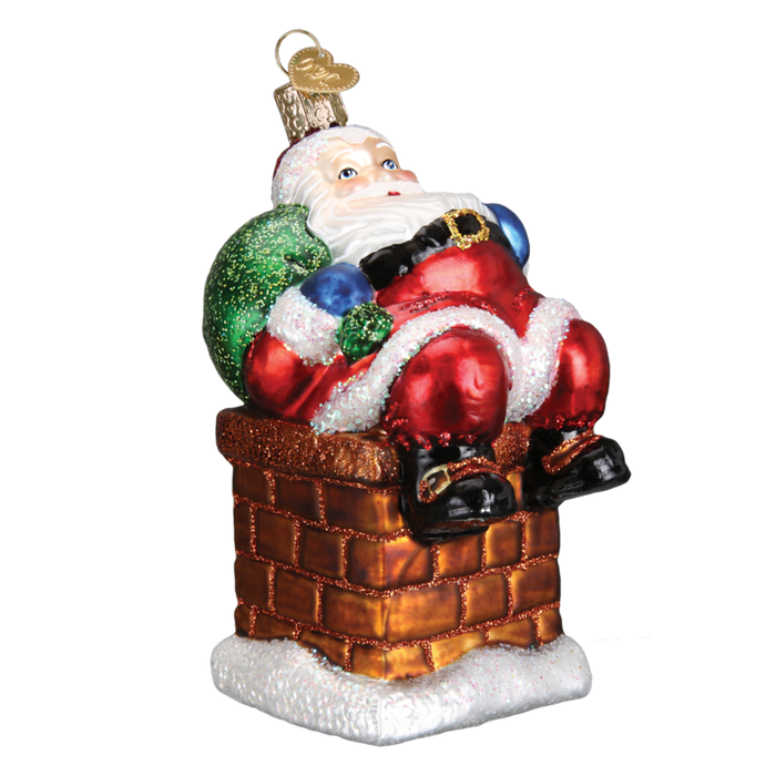 Chimney Stop Santa 40297 Old World Christmas Ornament