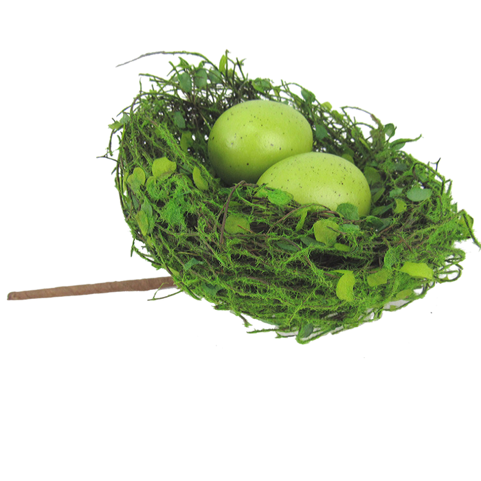 6" Greenery Twig Bird Nest with Eggs 53851