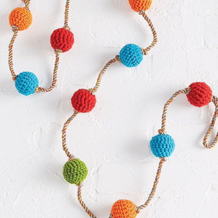 RAZ Knitted Ball Garland