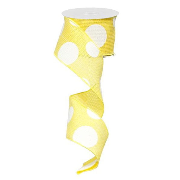 2.5" Yellow White Giant Multi Dot Ribbon RG0120029