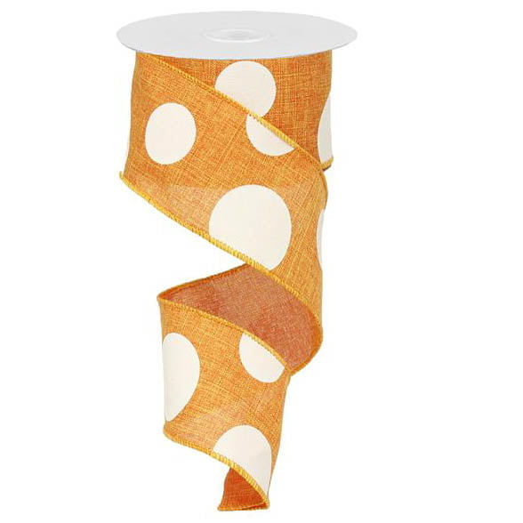 2.5" Large Multi Dot Orange White Ribbon RX9143KJ