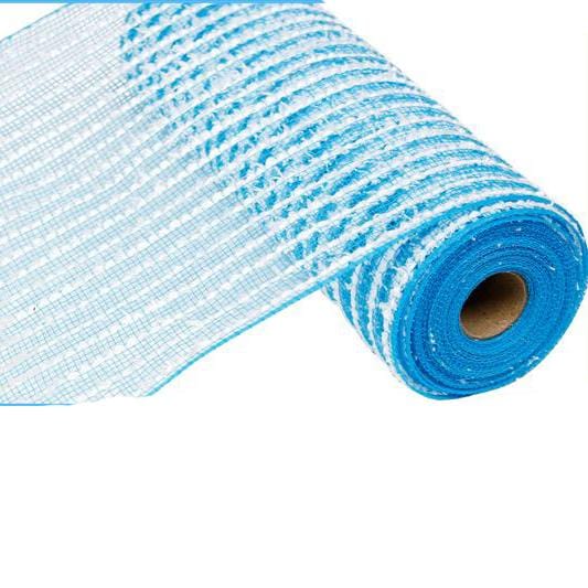 10.5" Cotton Drift Poly Mesh Turquoise White RY810267