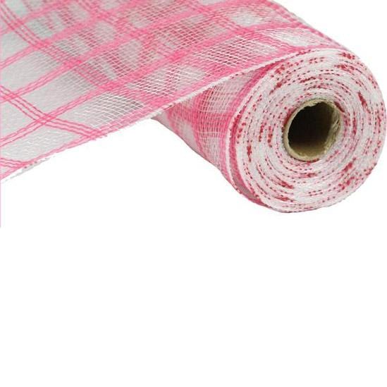 10.5" Dark Pink Faux Jute Check Mesh RY8306F1