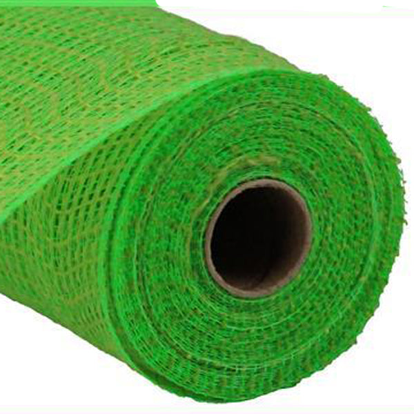 10.5" Fresh Green Faux Jute Check Weave Mesh RY8313F2