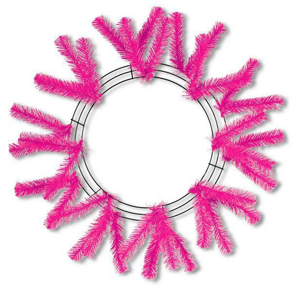 24"Work Wreath Hot Pink XX748811