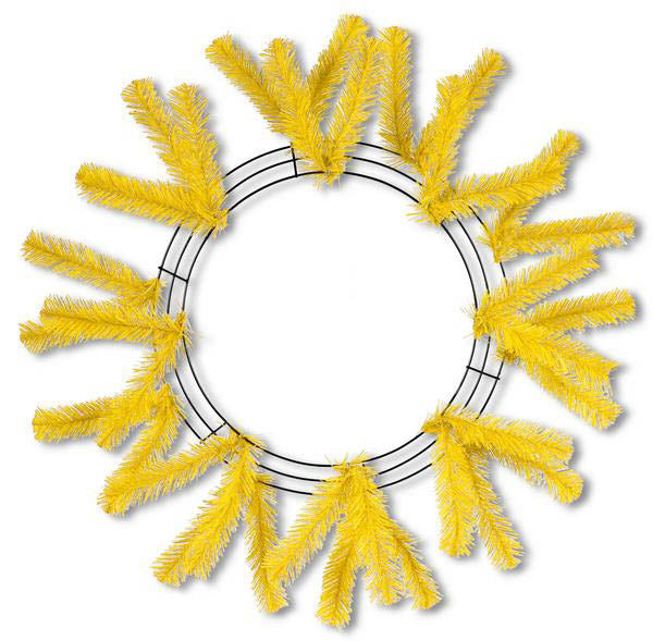 24" Work Wreath Yellow XX748829