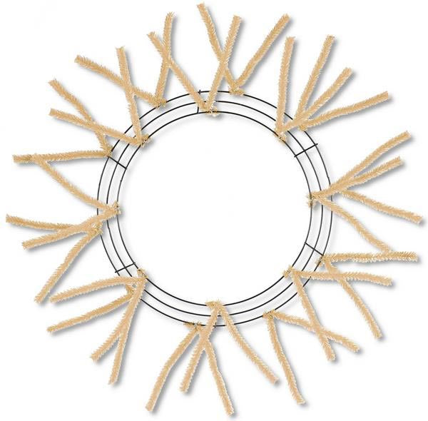 24" Pencil Wreath Burlap Color Non-Metallic XX7504W4