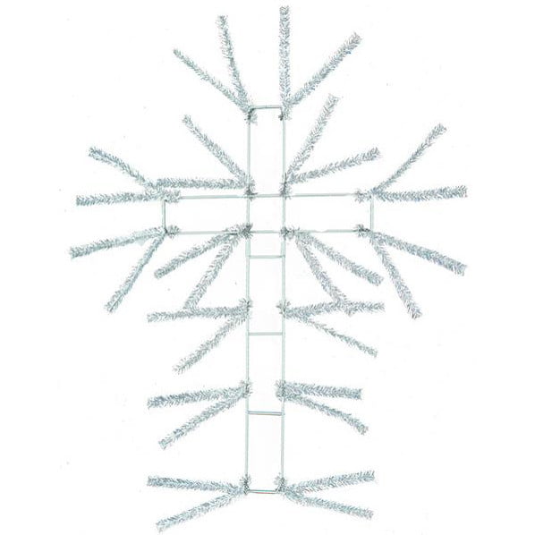 20" White Pencil Cross Work Form XX770127